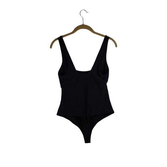 Alix NYC Mott Black Scoop Neck Thong Bodysuit Tank Womens Size Medium - Picture 3 of 10